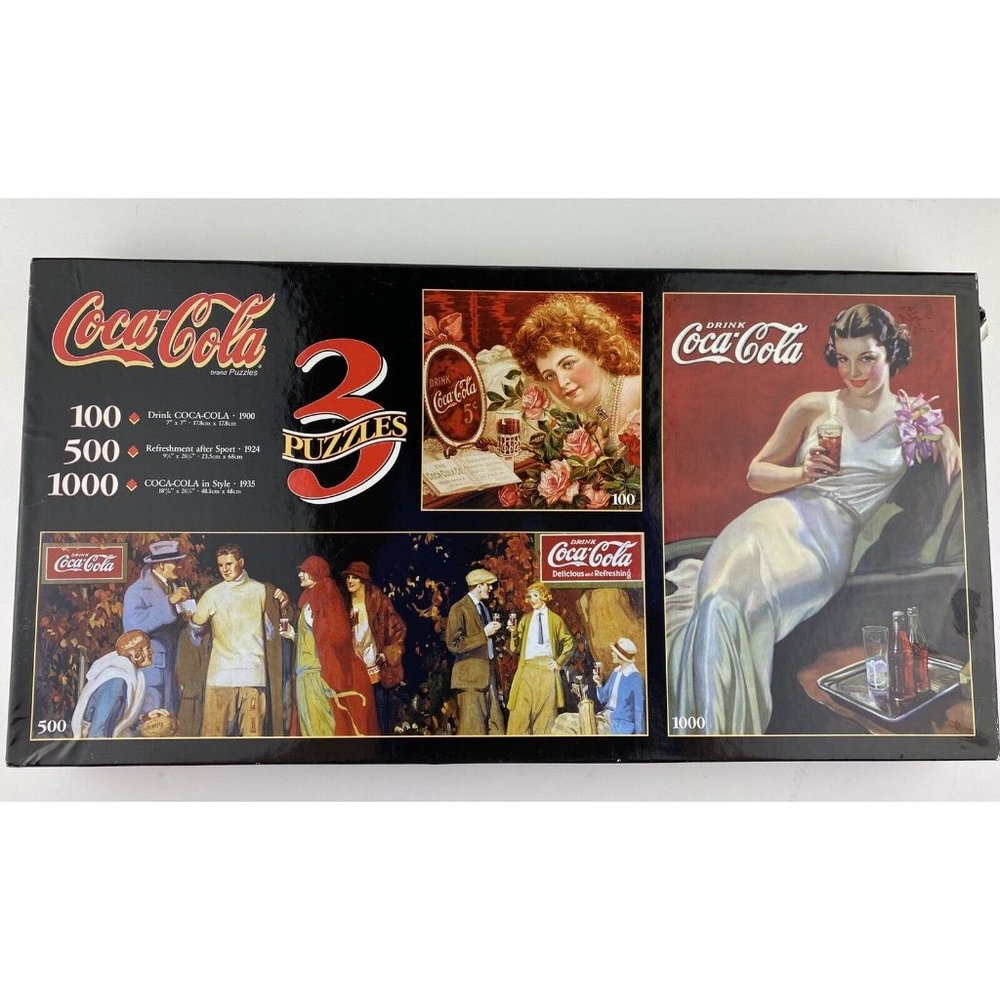 Coca-Cola Three‎ in One Puzzle 97130 Rare NEW SEALED Coke collectibles vintage